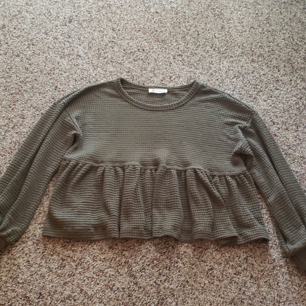 Peplum waist sweater